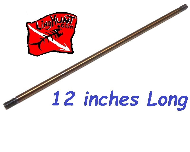 12 inch Extension 5/16″-24 Male by 5/16-24 Male, Speargun Tip, polespear