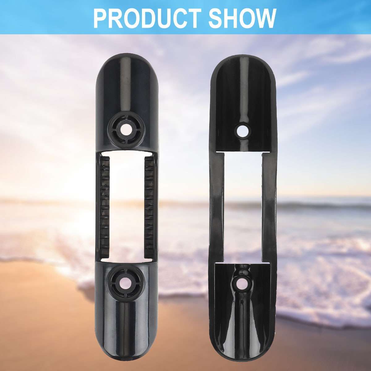 Kayaks Boat Paddle Holder Clip for Canoe Boats Marine Mount Black Accessories