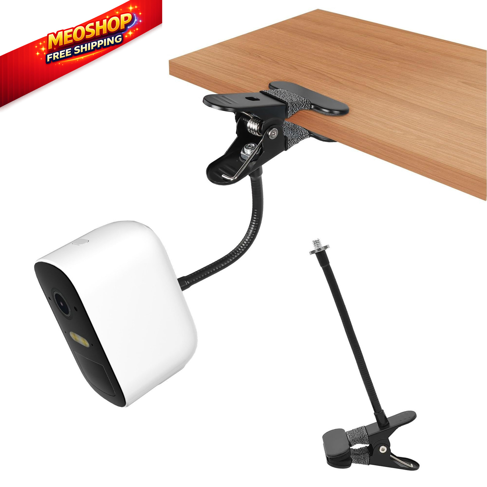 OkeMeeo Clamp Mount for Arlo Pro 5S/Pro 4/Pro 3/Pro 1Pack, Black