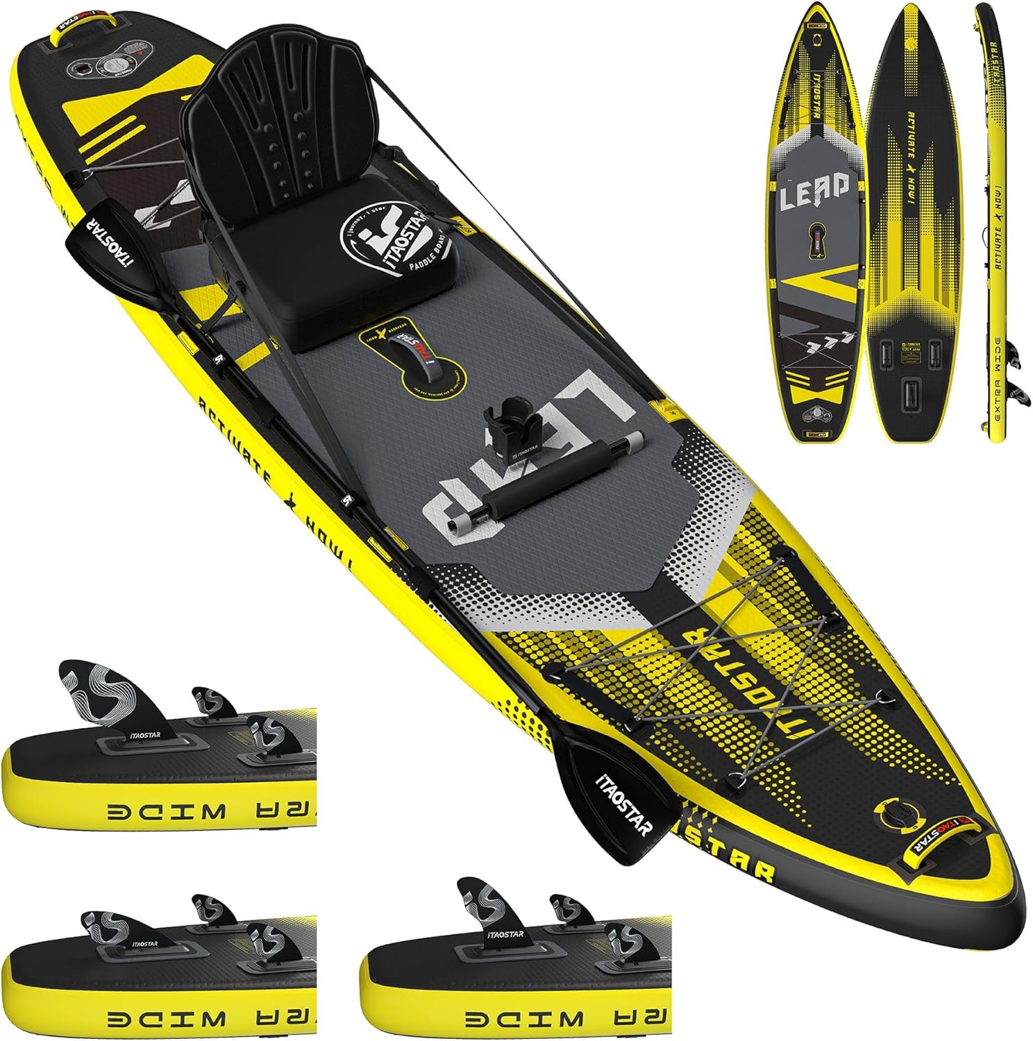 Inflatable SUP Board iTAOSTAR 12×35 Inch 5 Fins Youth