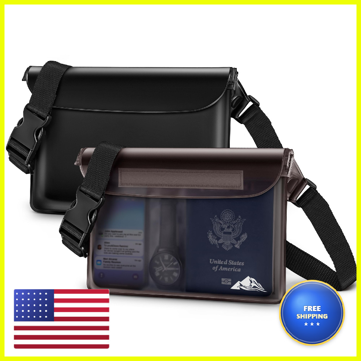 Heeta Waterproof Fanny Pack Waterproof Pouch Dry Bag 2/3/4 Pack For Phone