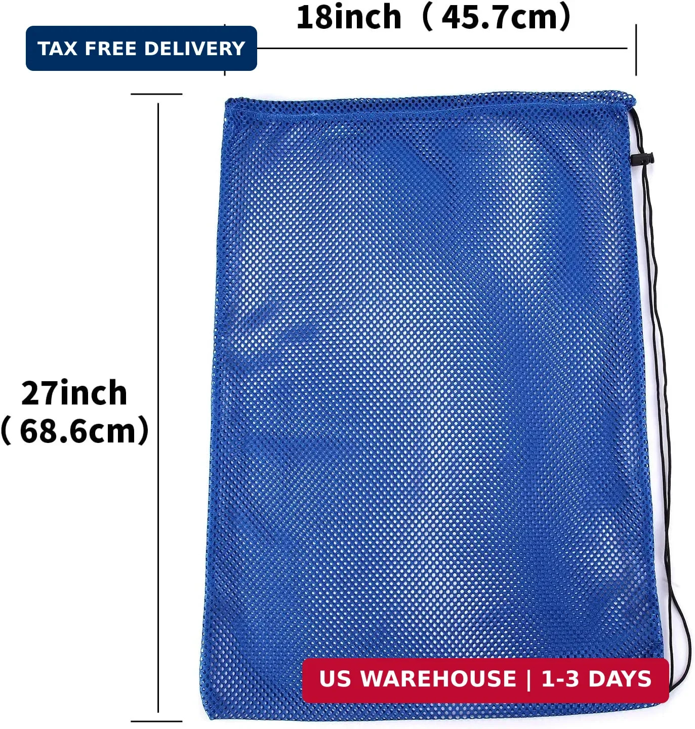 2 Packs Mesh Gear Bag for Snorkel Equipment, Oversized 18″ x 27″ Mesh Dive Bag S
