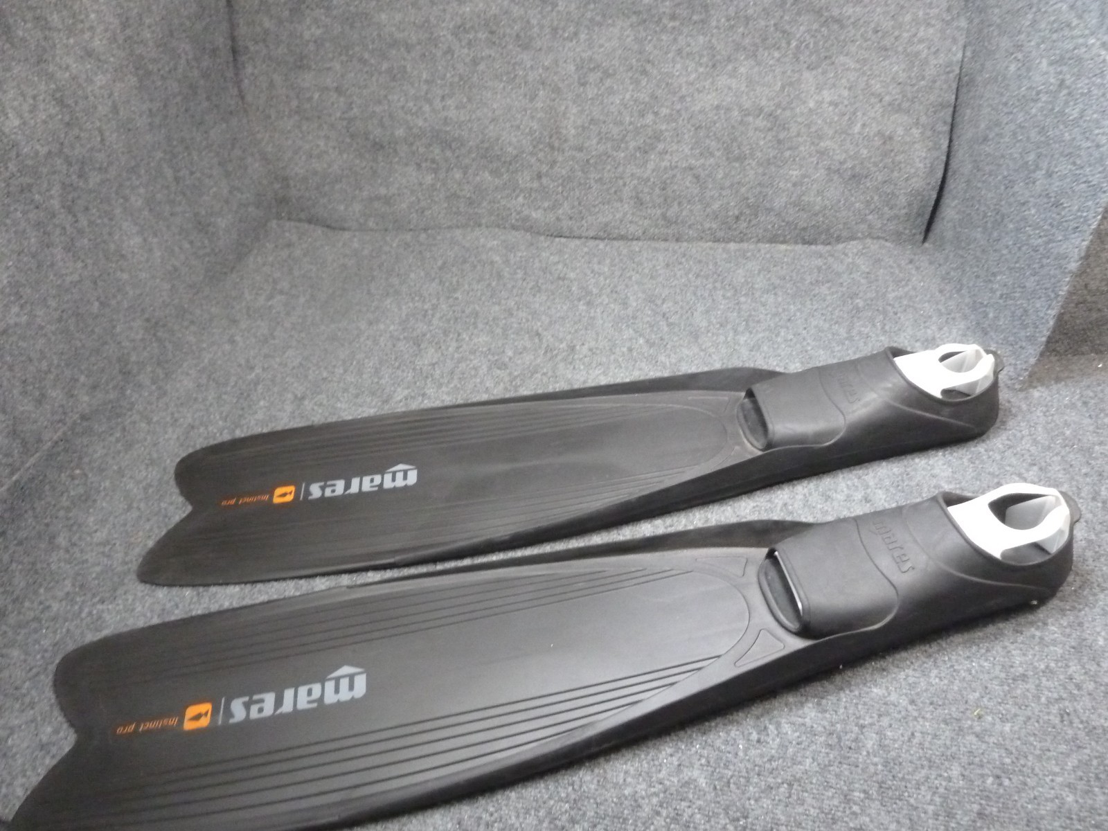 Mares Instinct Pro Polytec Spearfishing Fins, Black, Made in Italy Size 9.5-10.5