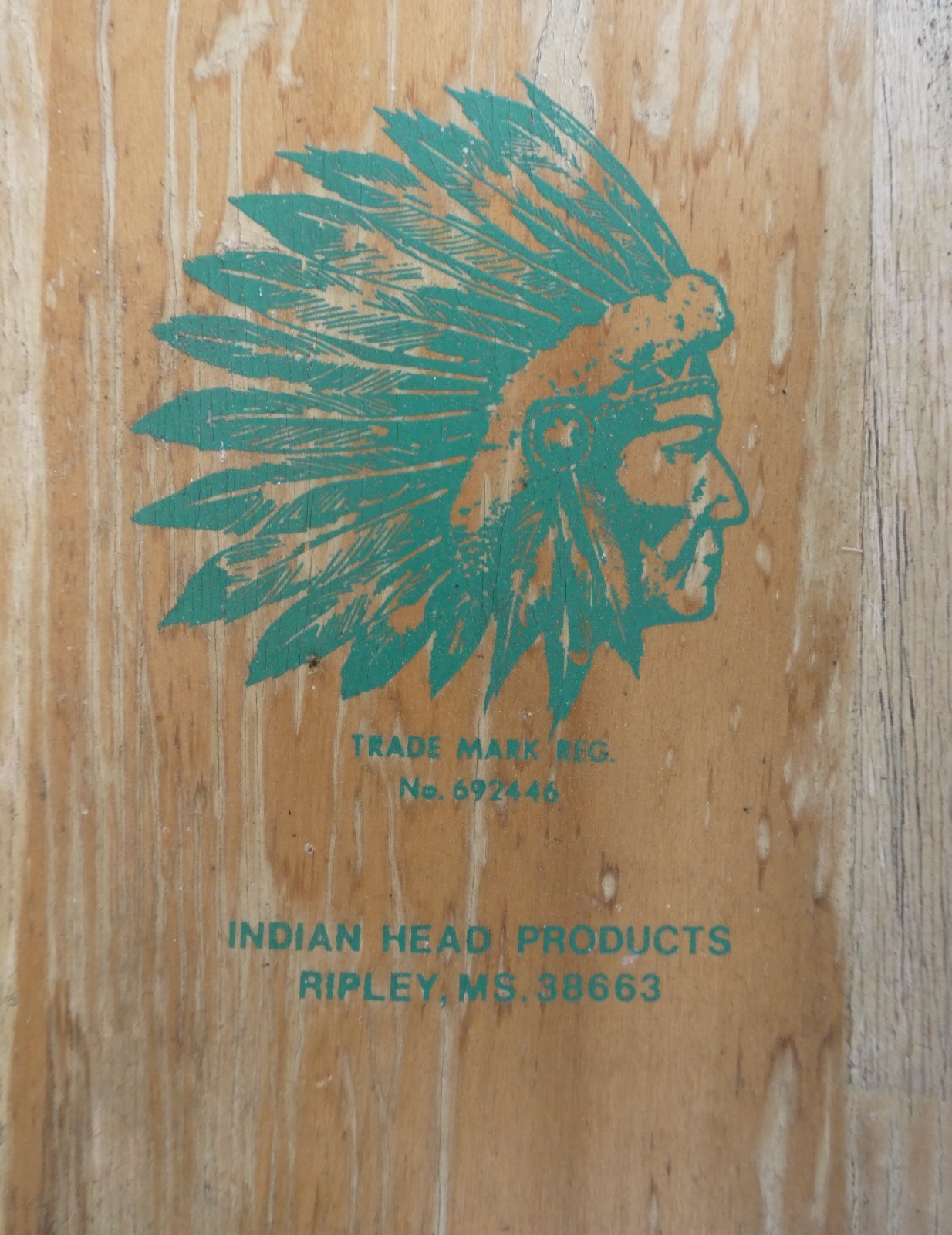Indian Head Wood Canoe Paddle/Oar Green Paint 42″