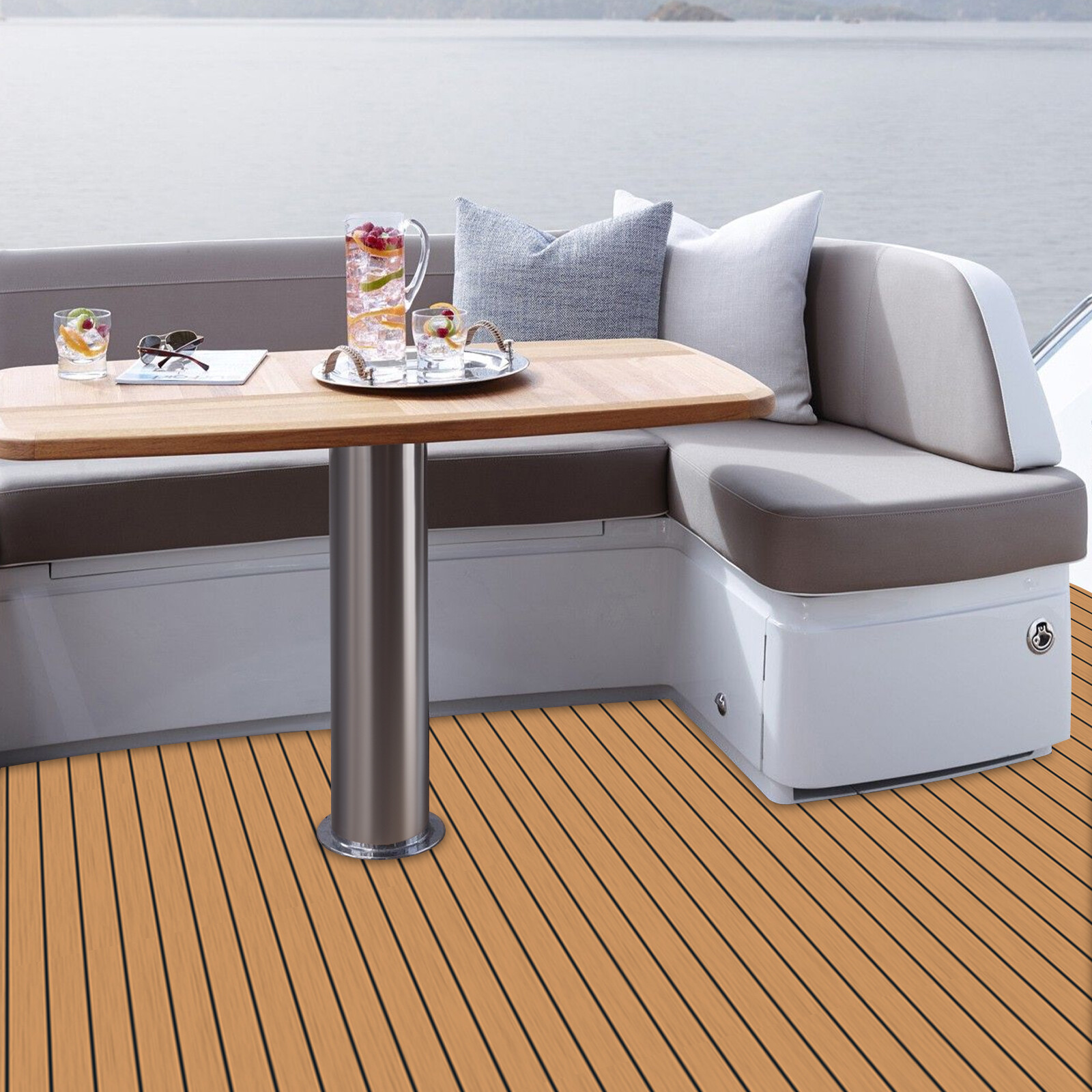Waterproof Mat EVA Boat Flooring Mat for Yachts, Non-Slip Mat for Boat and Yacht