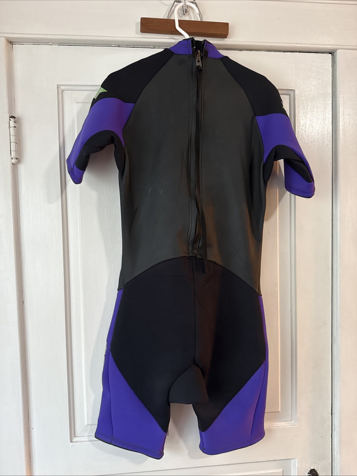 Vintage 90s Kawasaki Jet Ski Wetsuit Purple Green Neon Water Ski