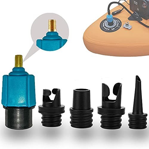 Inflatable SUP Pump Adapter 4 Nozzles 7mm Air Hose Port For Kayak Canoe Boat