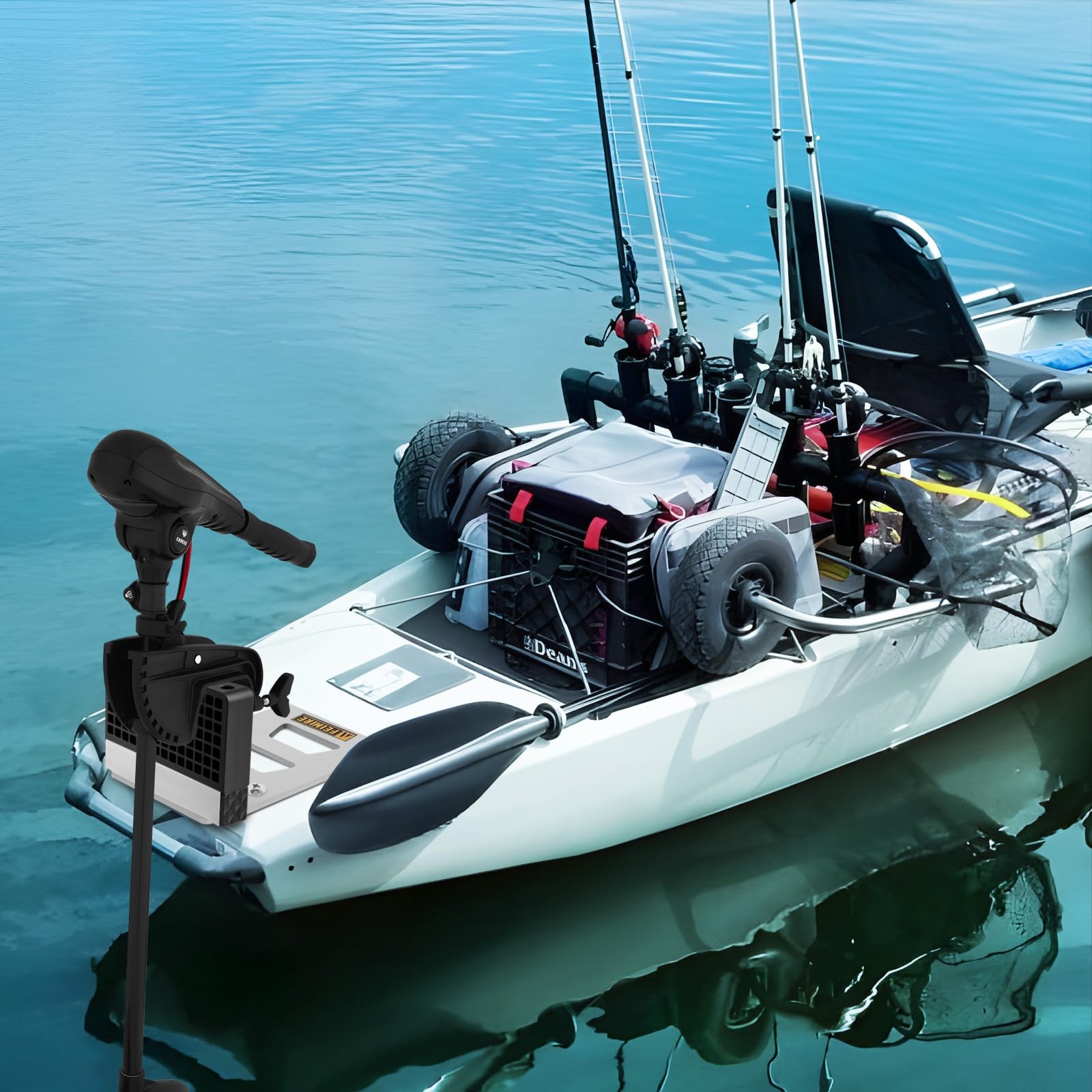 Universal Transom Trolling Motor Mount for Kayaks, Fit for Any Boat with A Flat