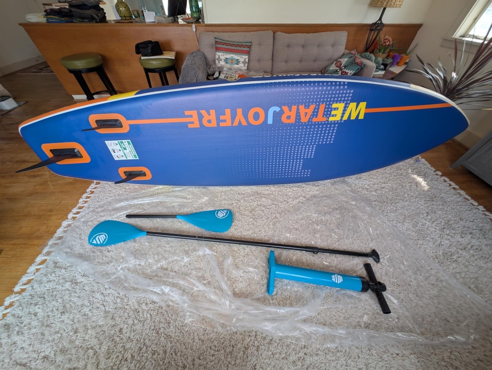 11FT Inflatable SUP Stand Up Paddle Board Wide Surfboard Adults Youth Ocean Lake