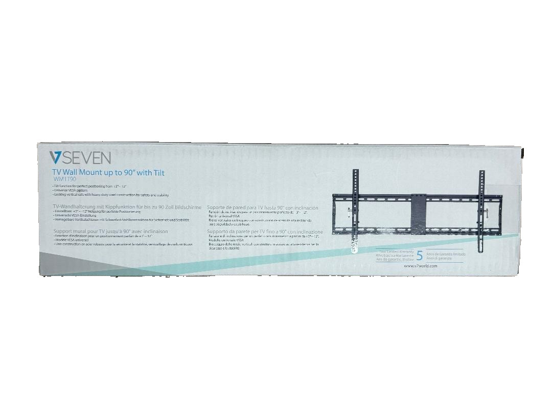VSEVEN TV Wall Mount for UP TO 90 In with Tilt WM1T90 Brand New Sealed Box