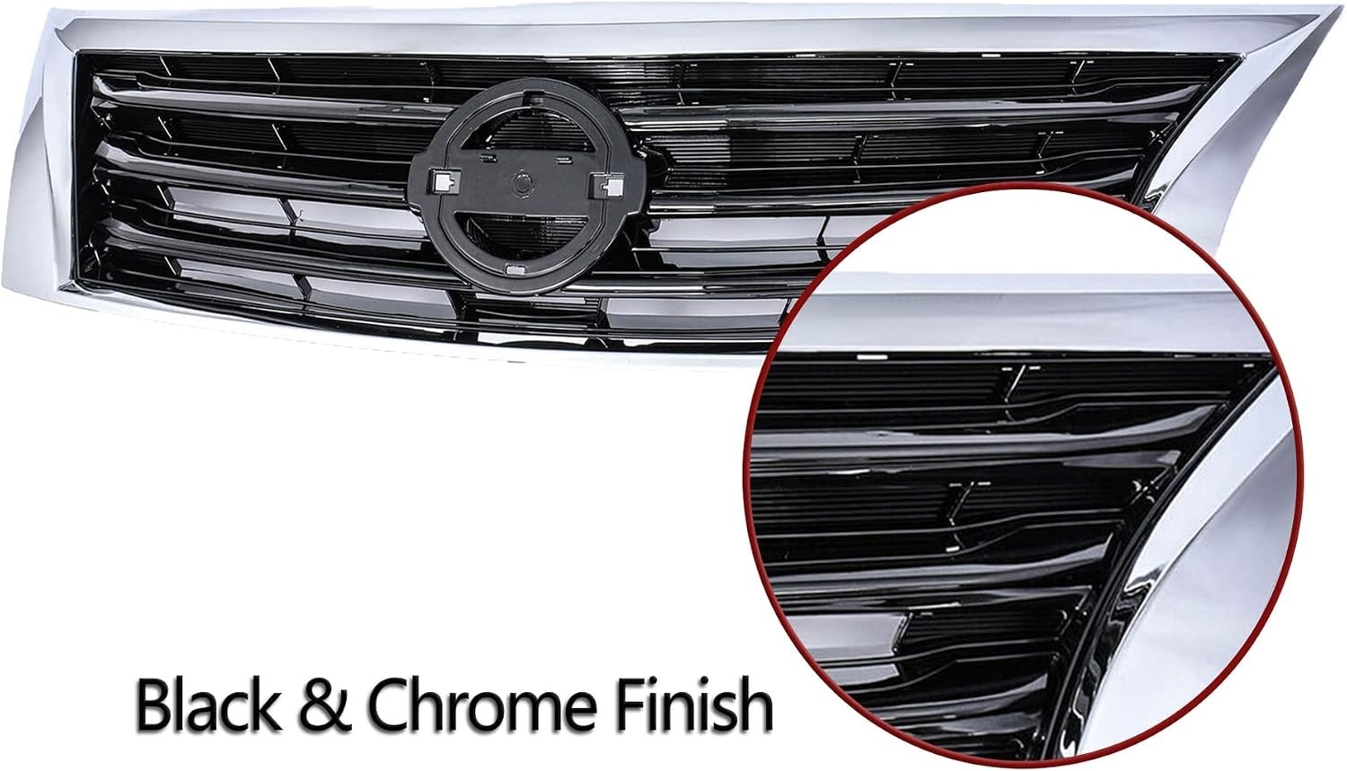 Front Upper Bumper Grille For 2013 2014 2015 Nissan Altima Black Insert