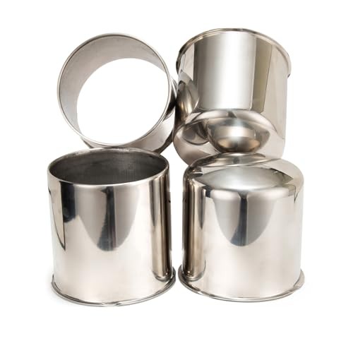 4Pcs 4.25″ Push Through Wheel Center Caps Stainless Trailer Hub Cap for Truck