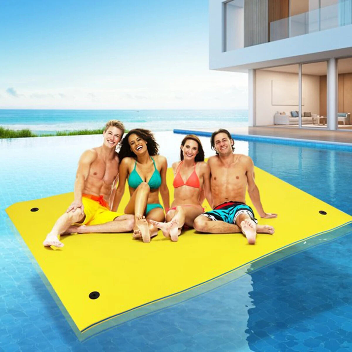 Floating Water Pad 101″x69.5″ – Tear-Resistant XPE Foam Mat for Lake, Pool & Bea