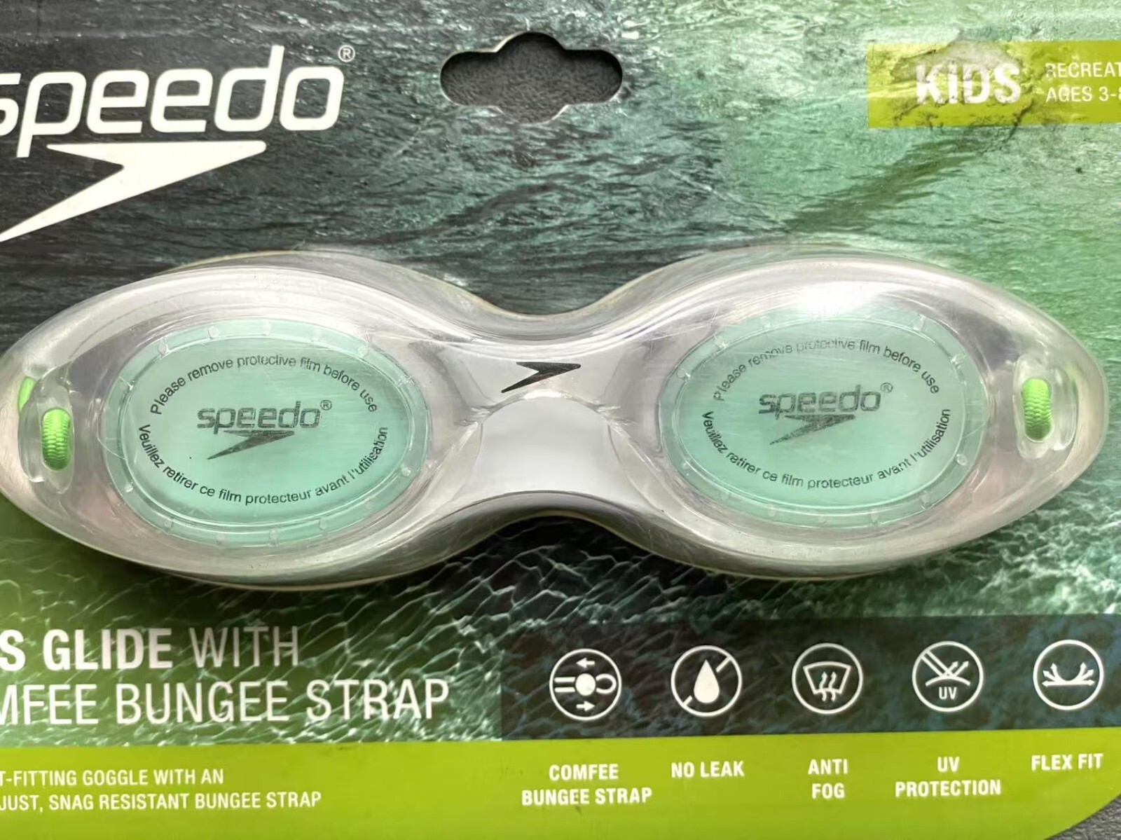 Speedo Boy Girl Swim Goggles Kids Age 3-8 or Junior Age 6-14 New Factory Sealed