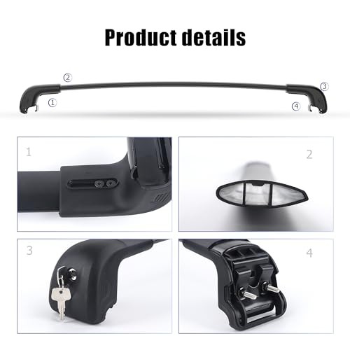 300Lbs Lockable Roof Rack Cross Bars Compatible with For 2021-2026 Kia Sorento