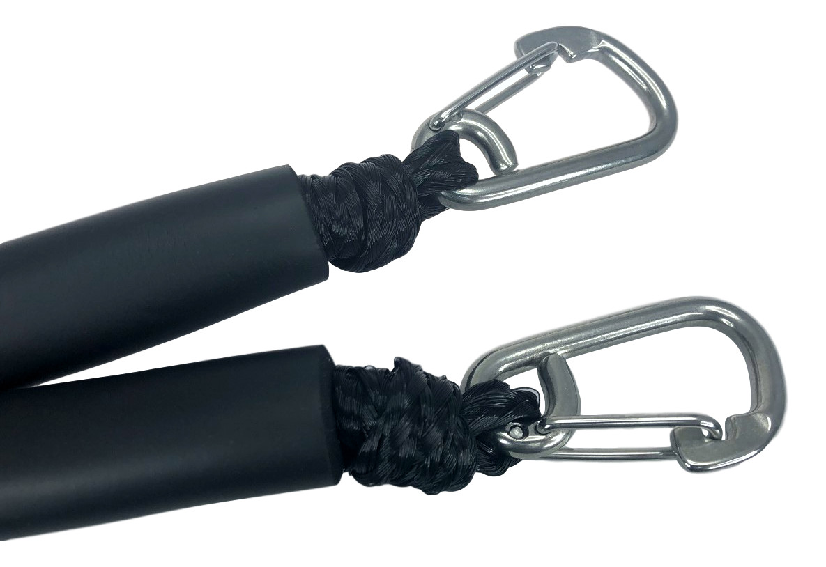 Pactrade Marine Bungee 2 Pieces Dock Line Mooring Rope EVA Foam Float Snap Hook