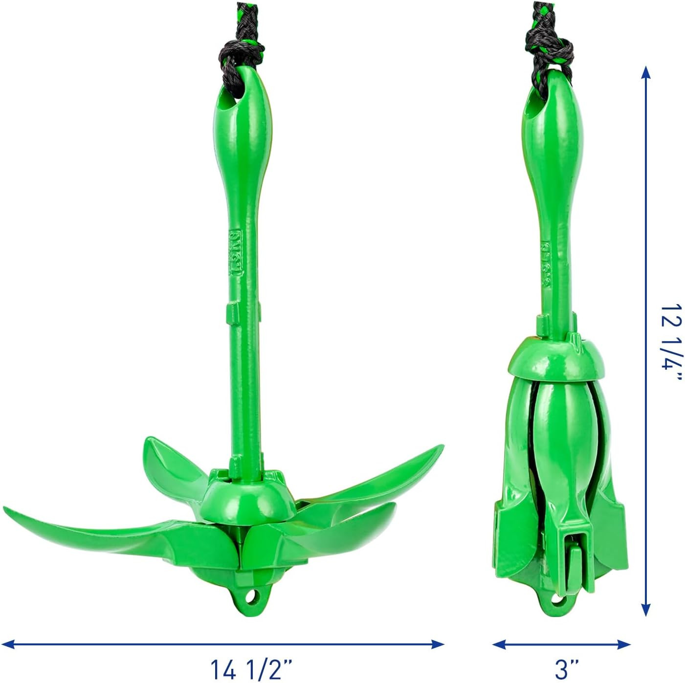 Grapnel Anchor Kit for Small Boats, Kayaks, PWC, Jet Ski, Paddle Boards, Etc. –