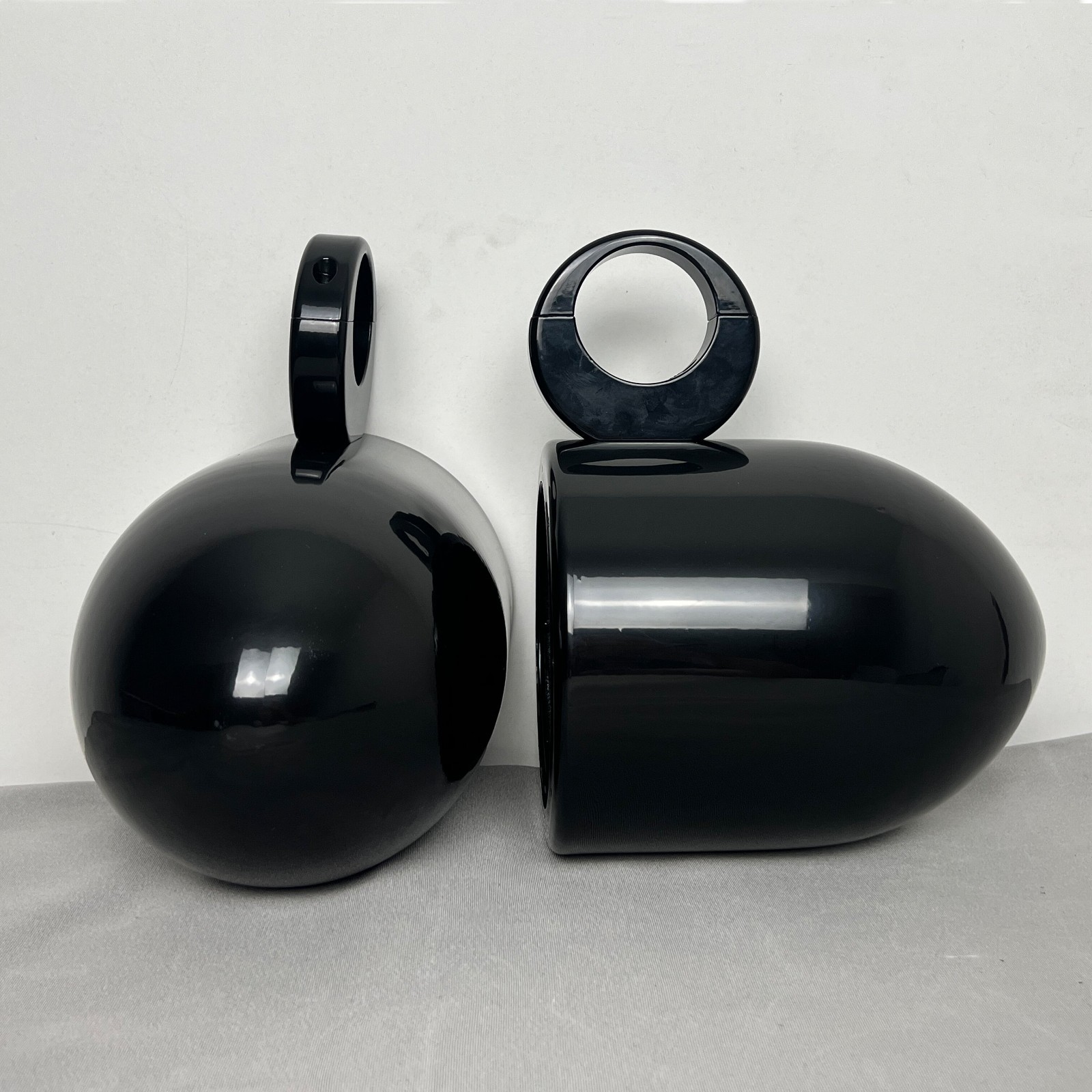 6.5in Black Coated Aluminum Wakeboard Speaker Pods Enclosures in Pair