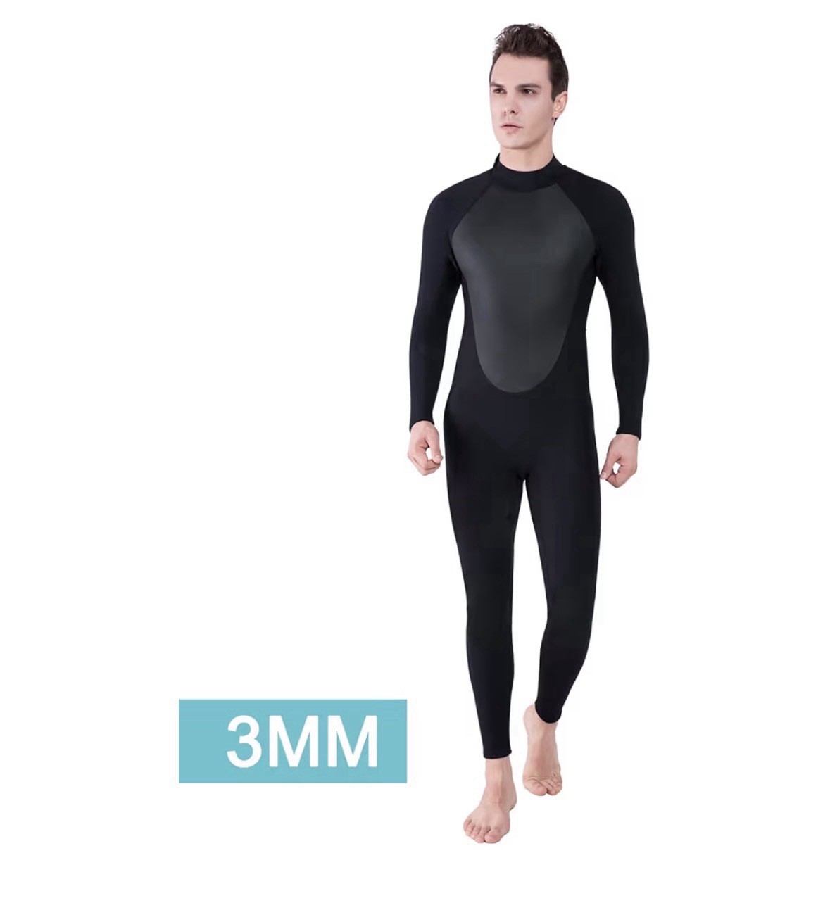 3mm Fuel Body Wetsuit,Surfing,Swimming, Black 3XL