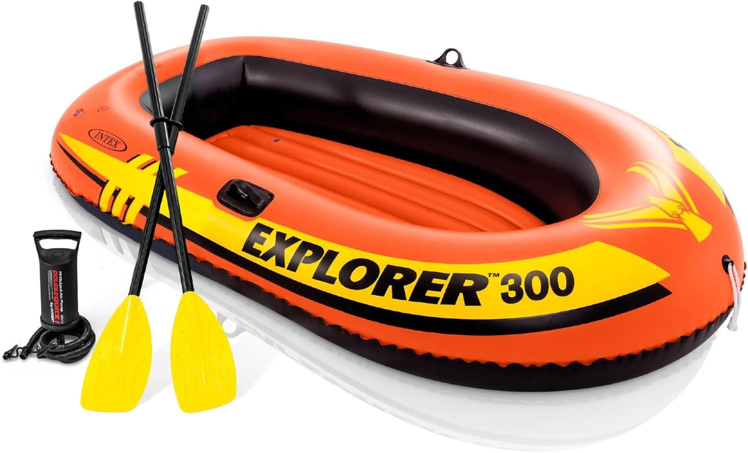 INTEX Explorer Compact Inflatable Boat Series: Dual Air Chambers – Welded Oar Lo