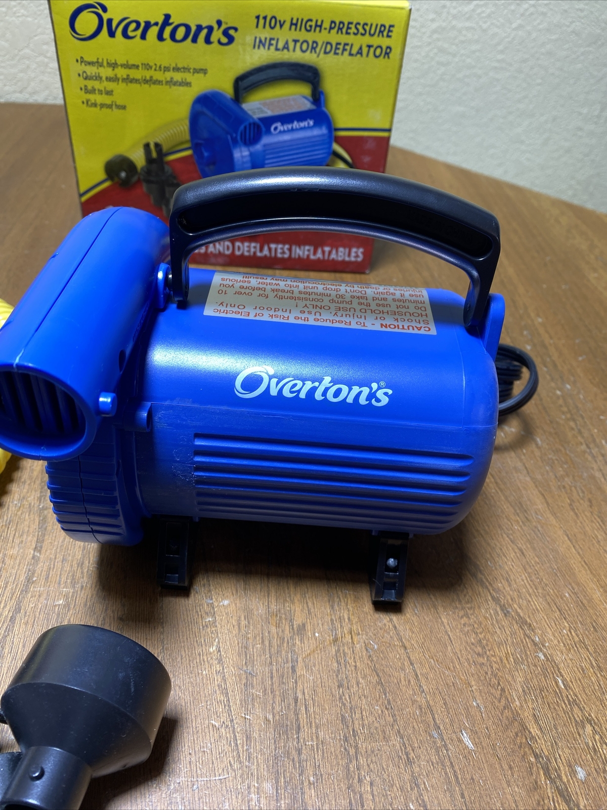OVERTONS High Pressure PUMP Inflator & Deflator 110v MARINE AUTO BOAT