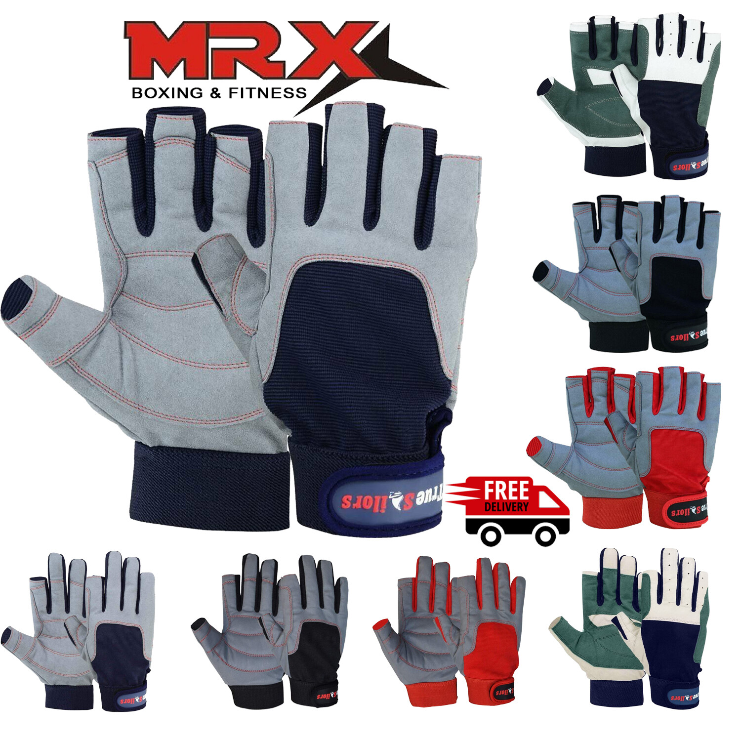 Men Women Sailing Gloves 3/4 Finger Grip Kayaking Surfing Fishing Deckhand Glove