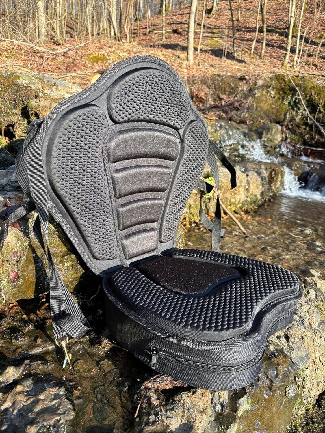 CRO Ultimate Padded Kayak Seat – 4” Thick Cushion for Maximum Comfort + Storage