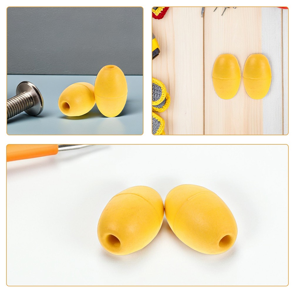 5Pcs Floating PVC Buoy Set Yellow for Boat Mooring Rope and Kayak Stabilizer Use
