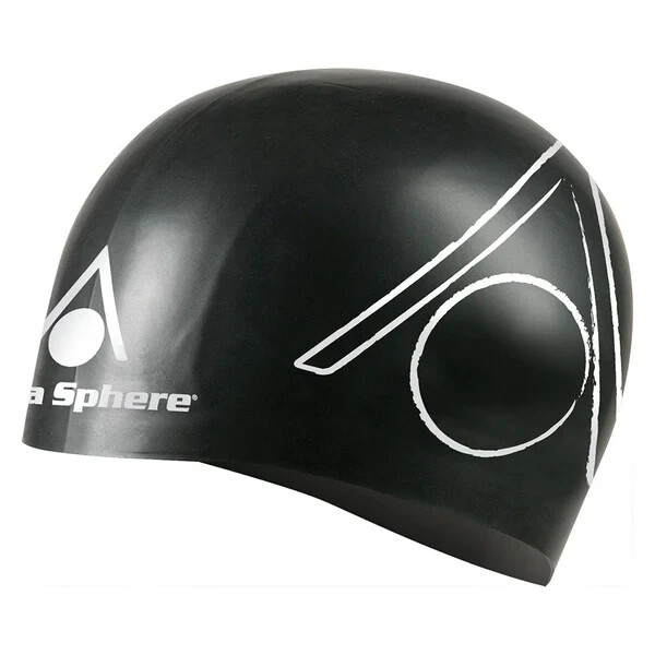 Aqua Sphere Tri Cap Swim Cap BLACK swimming training competition TRIATHLON