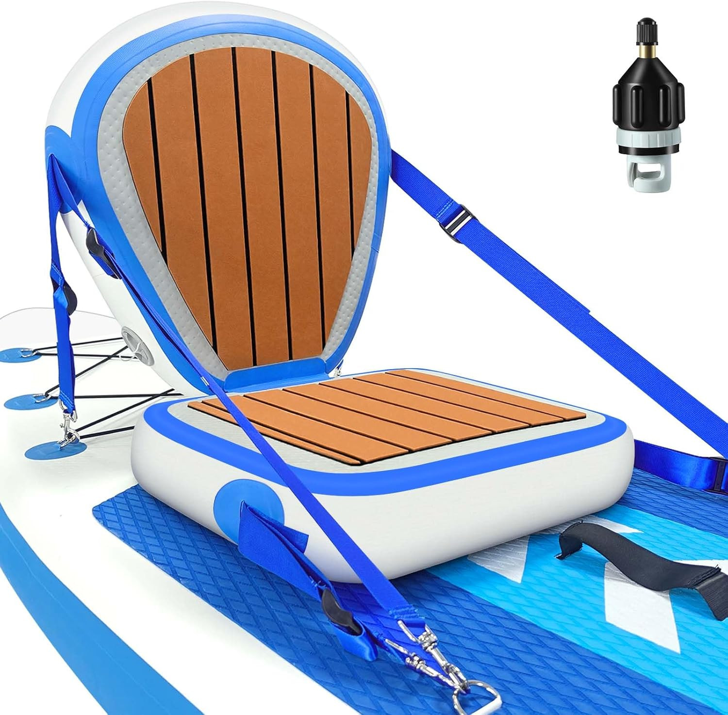 Inflatable Kayak Seat with Back Support, Universal Sturdy Paddle Board Seats for