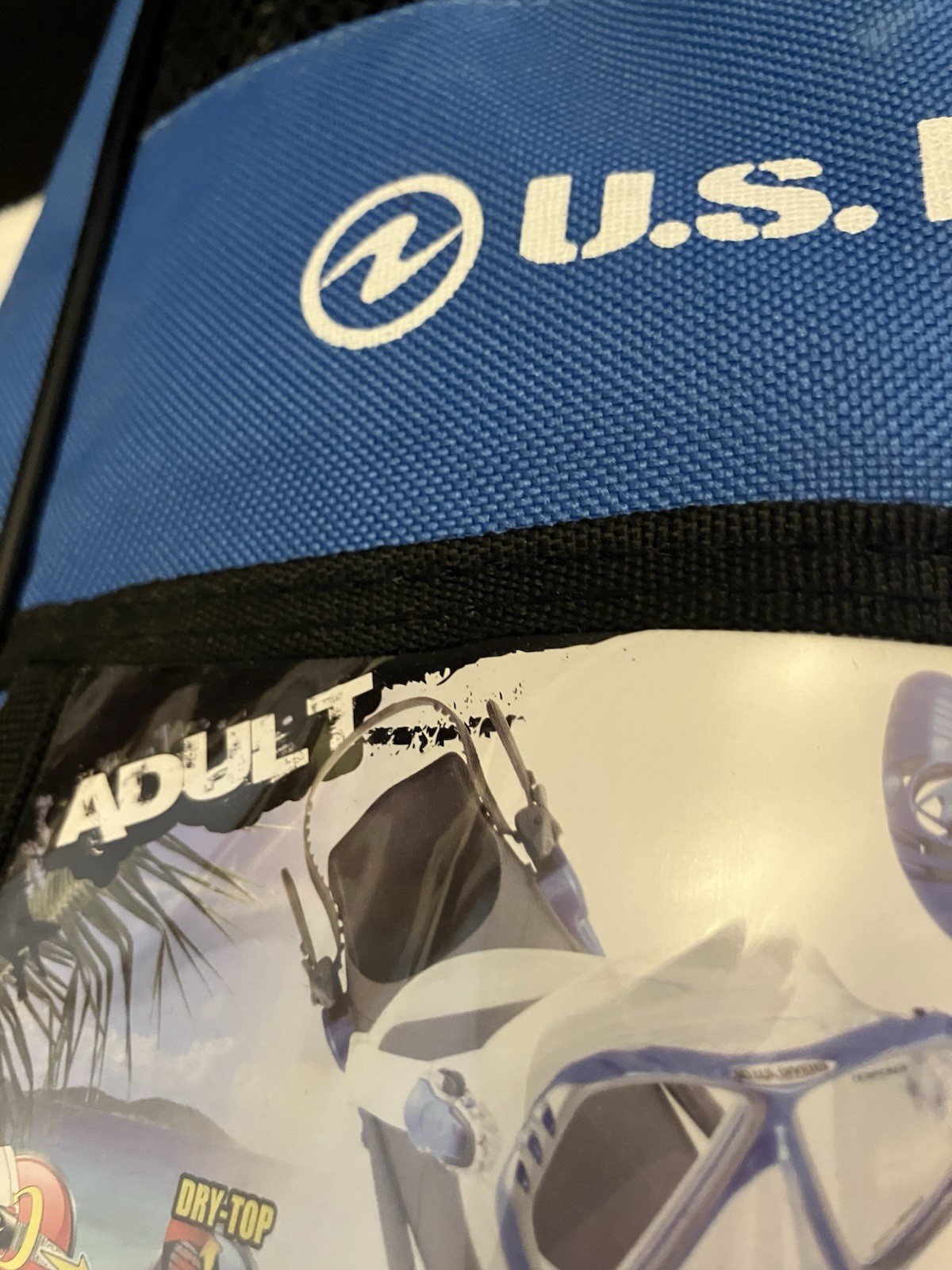 U.S. Divers ProFlex FX Snorkeling Fins Size S/M Small Medium Blue Gray with Bag