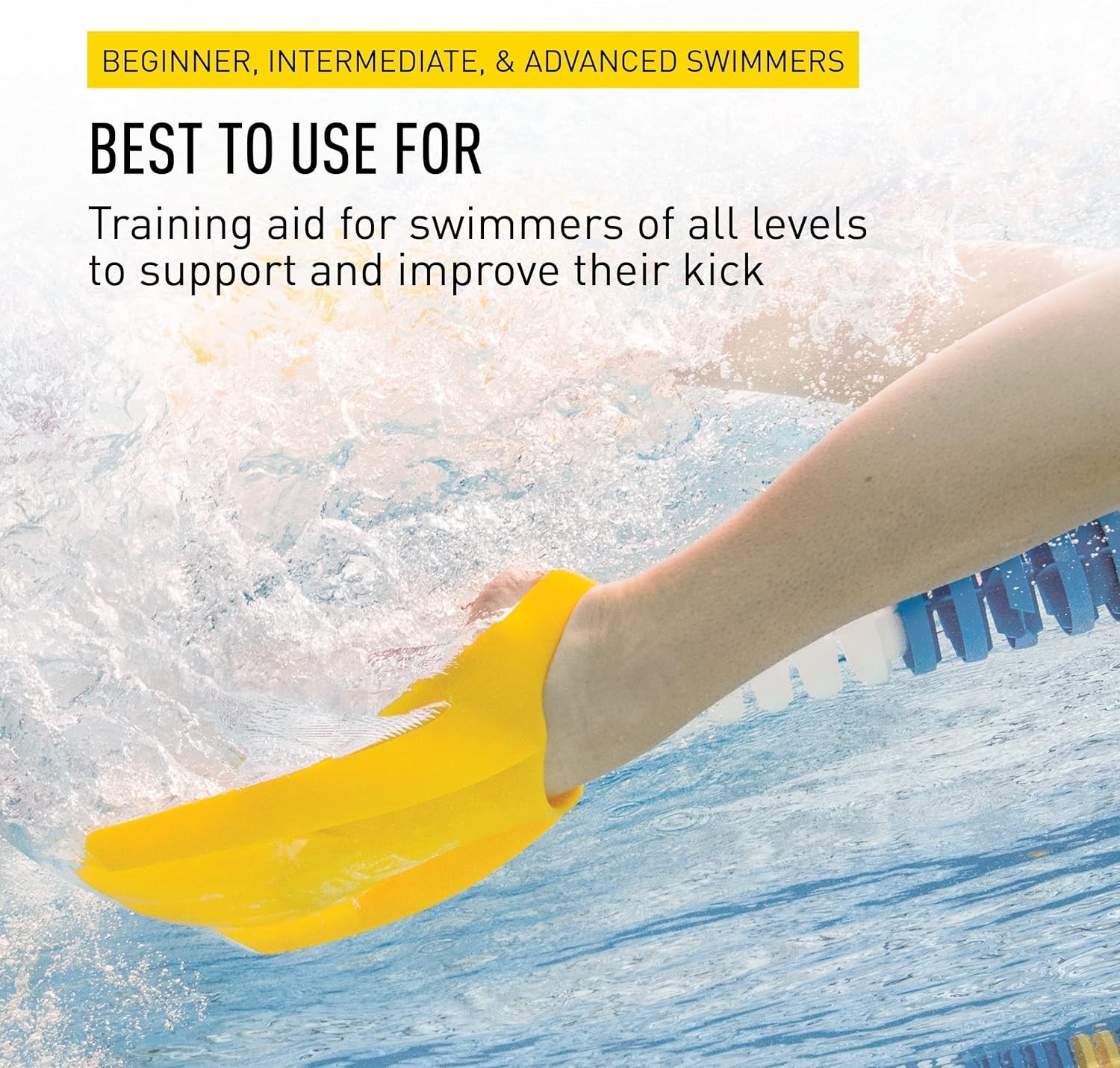 FINIS Edge Swim Fins for Men & Women – 100% Silicone Training Fins – Size XL