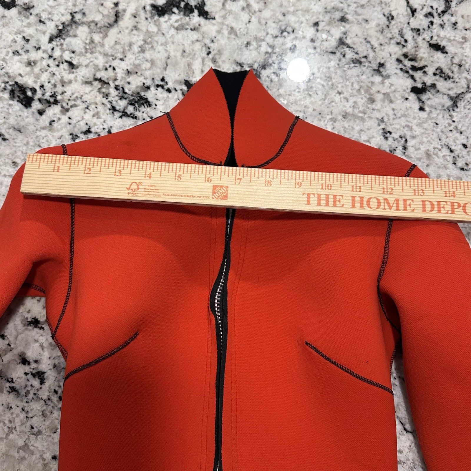 VTG Parkway Custom 3 Piece Scuba Dive Suit Beavertail Orange Neoprene Jacket Set