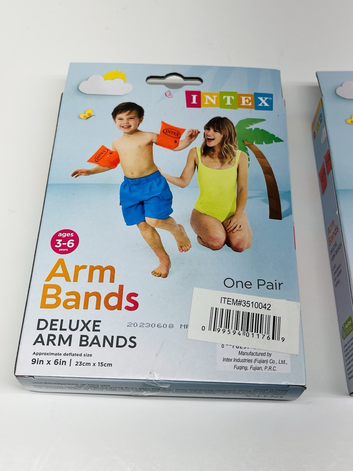 Intex Deluxe Kids Large Inflatable Swimming Arm Bands Age 6 – 12 years Lot of 2
