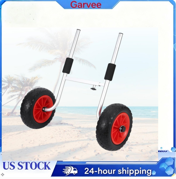 🔥Garvee Kayak Cart for Beach, 220 lbs Capacity, 10″ Solid PU Wheels No Flat Tir