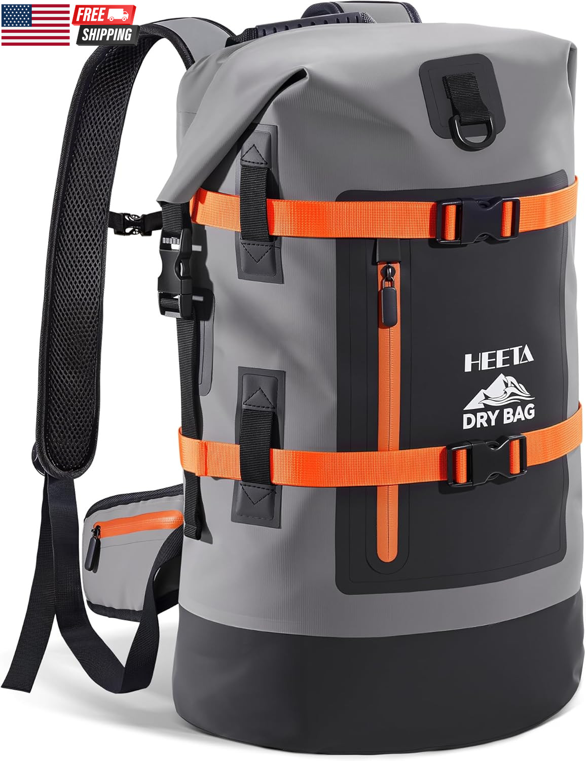 Dry Bags Waterproof Backpack 40L for Men & Women, Roll Top Heavy Duty Cushioned