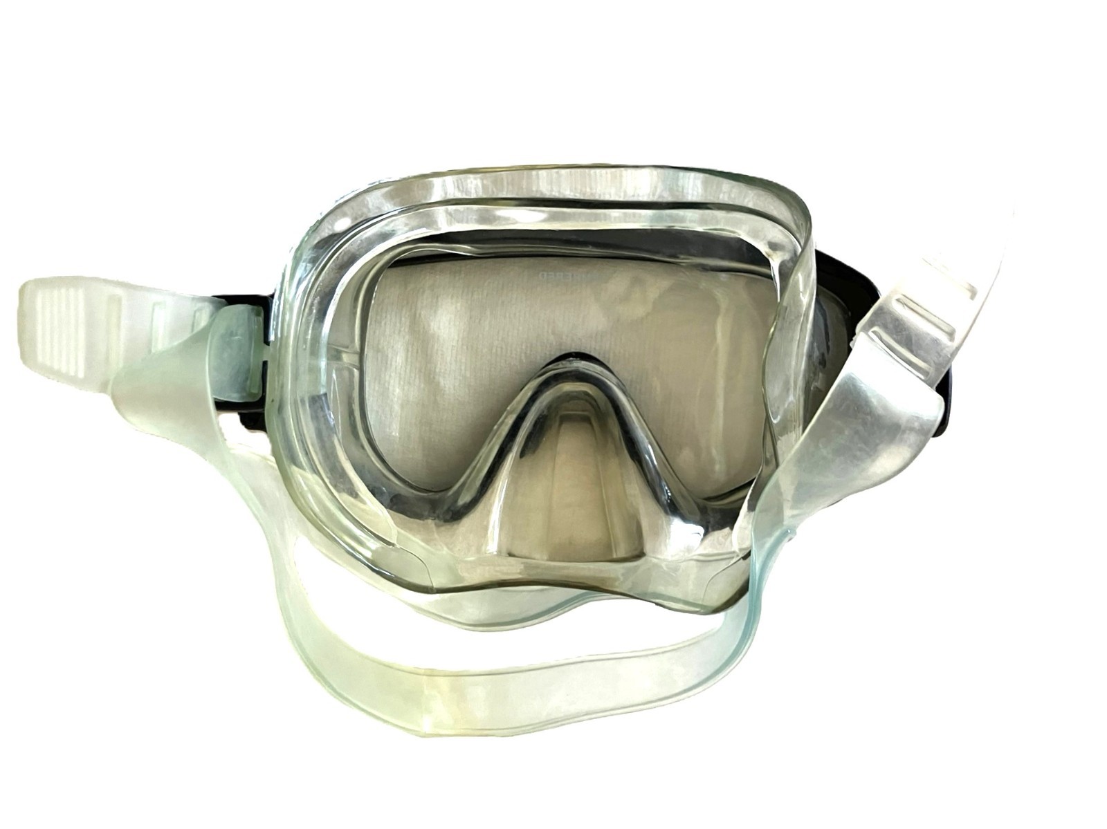 Deep See Snorkel Mask & Snorkel Set Black/Clear Tempered Glass – Good Condition
