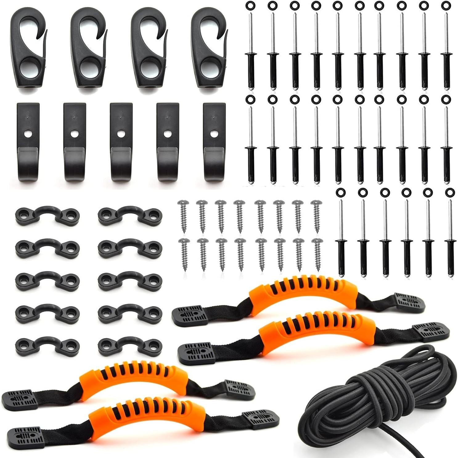 Kayak Carry Handle Rigging Kit -Kayak Canoe Carry Handles, 15 FT 6mm Elastic …