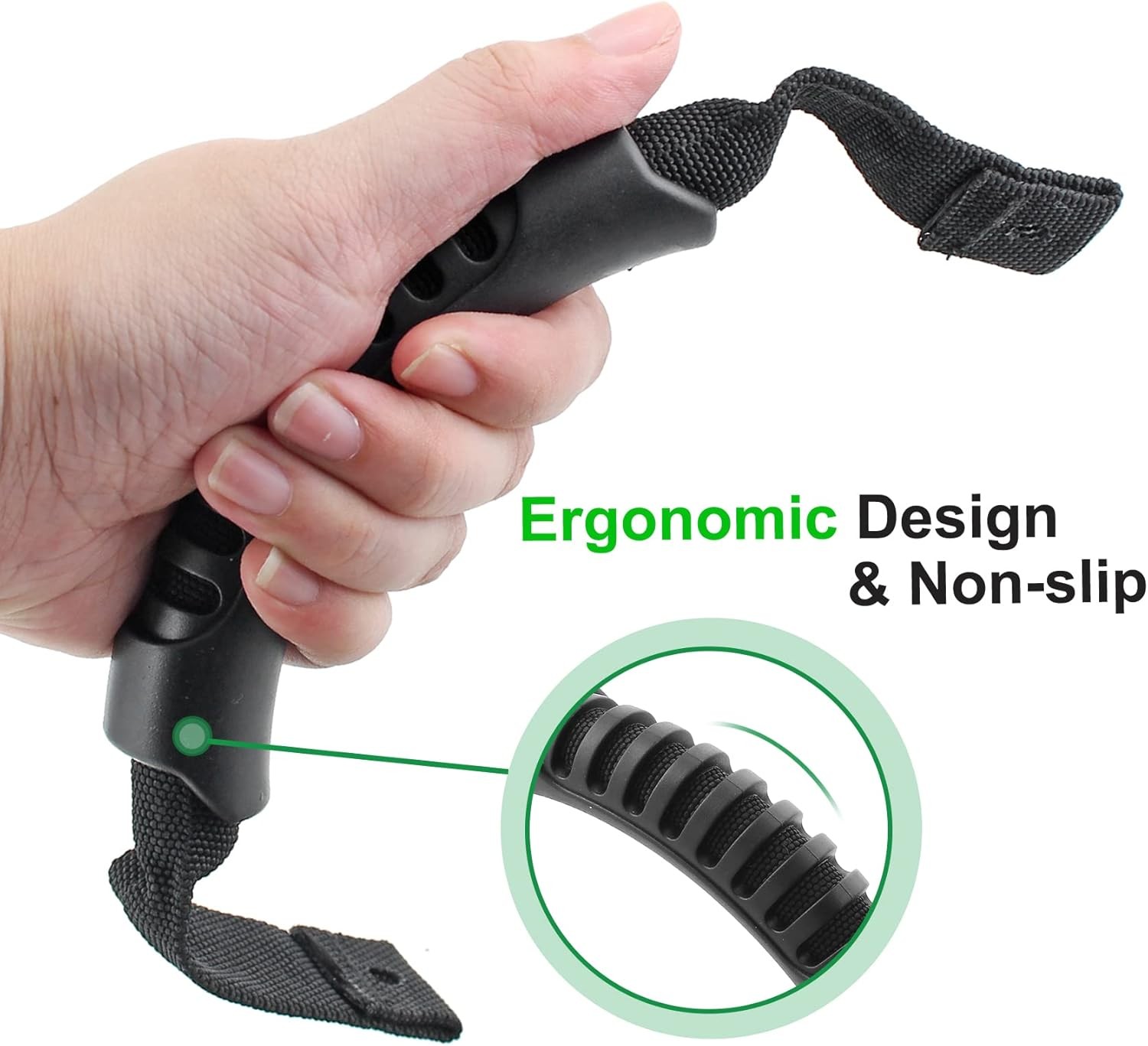 2PCS Kayak Carry Handles Replacement Canoe Boat Side Mount Rubber Grip