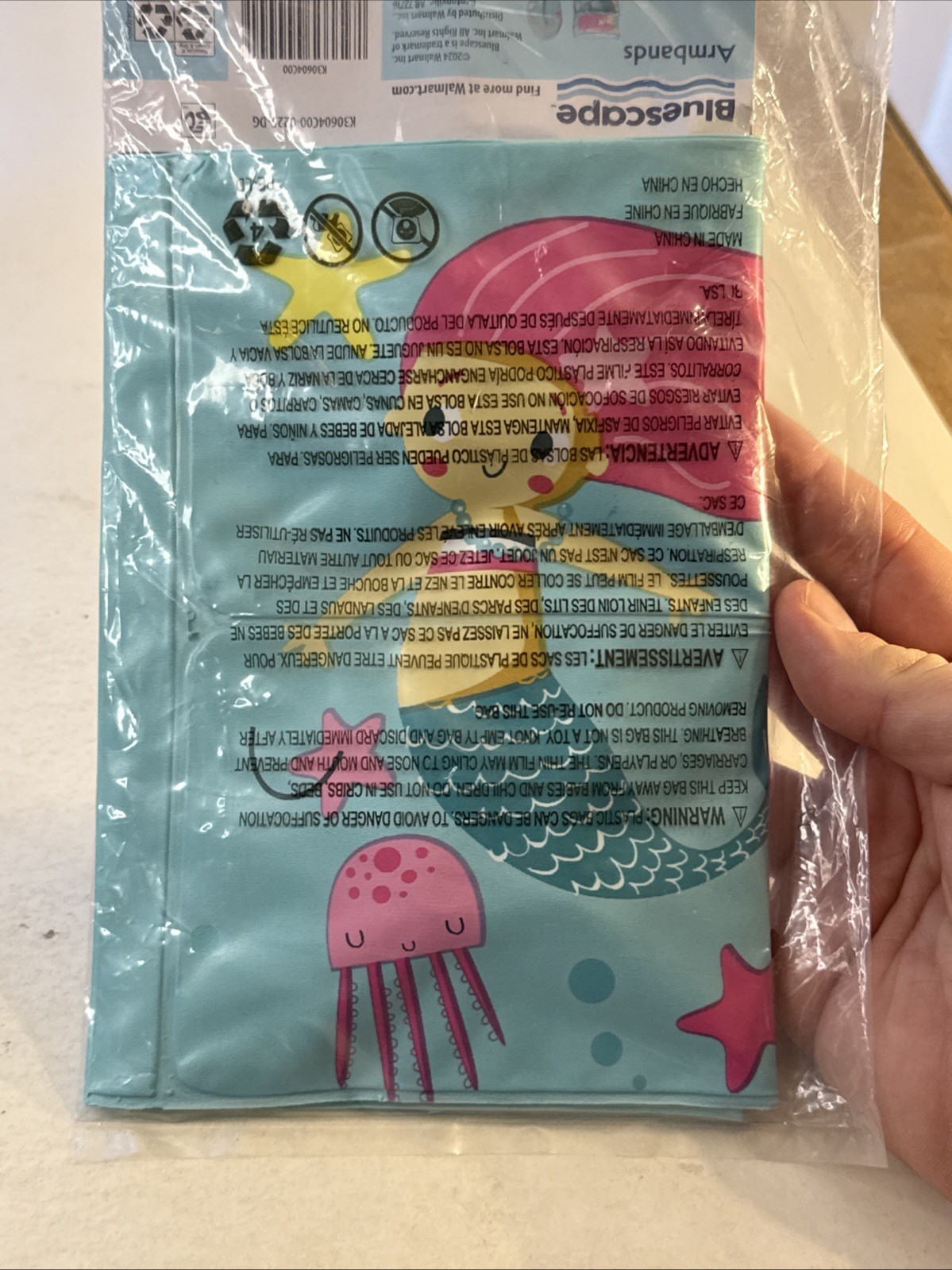 Inflatable Arm Bands Training Aid 3-6 Toddler Swim floaties girl mermaid Pool