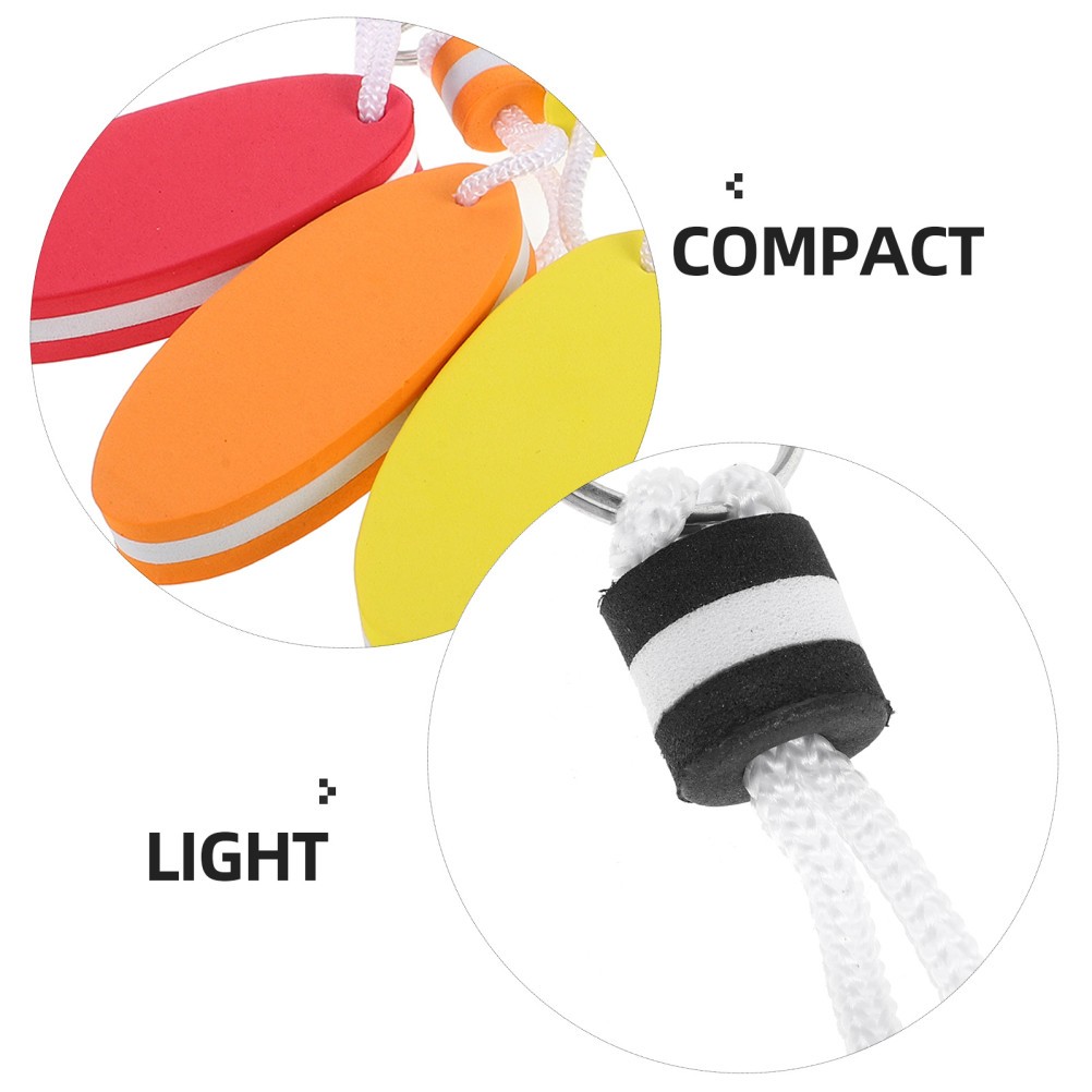 12Pcs Durable Foam Surfboard Keychain Floating Buoy for Boating Outdoor Sports
