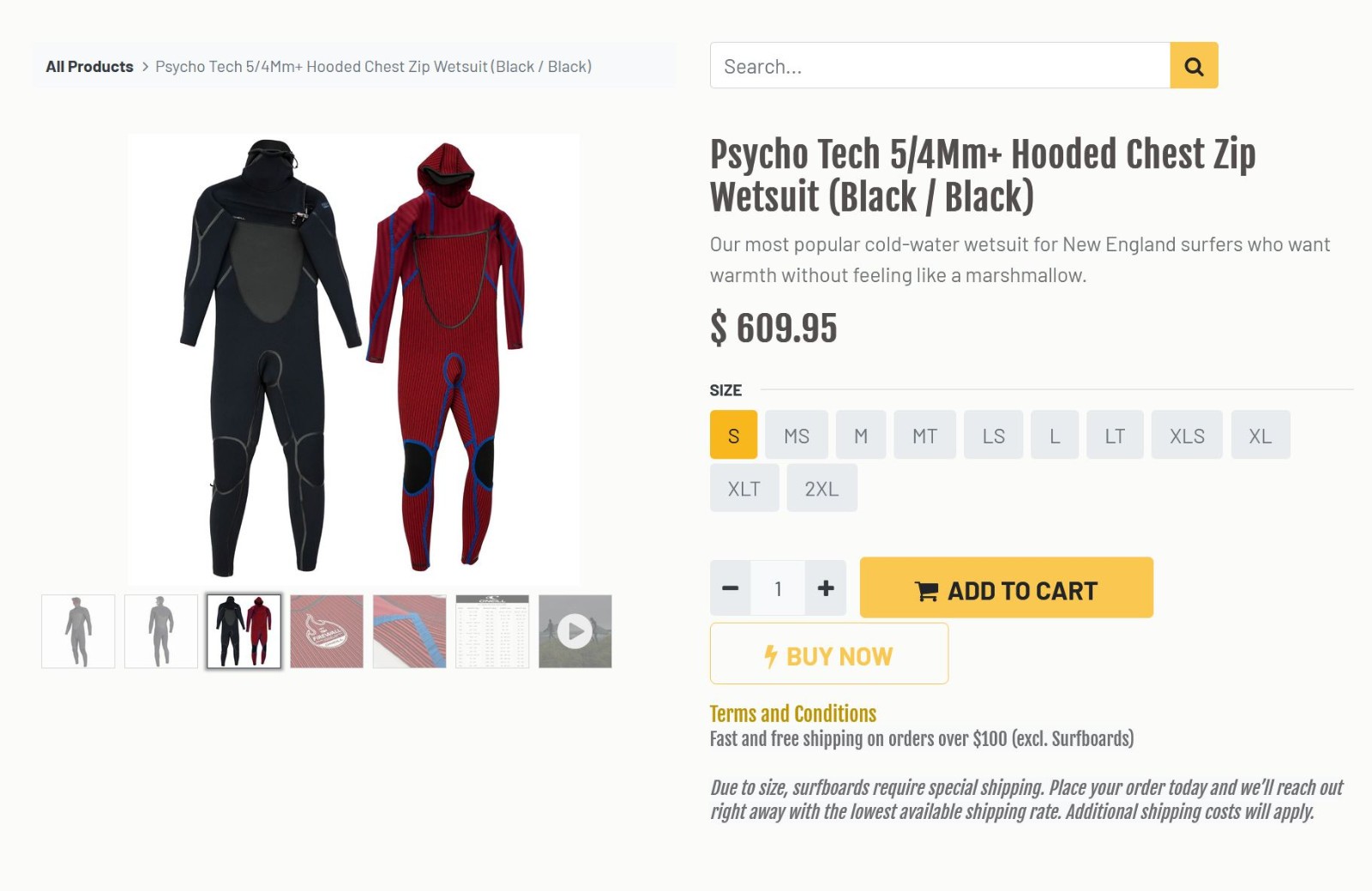 O’Neill Psycho Tech 5.5/4mm Women’s Hooded Wetsuit | Size 10 | TB3 Firewall