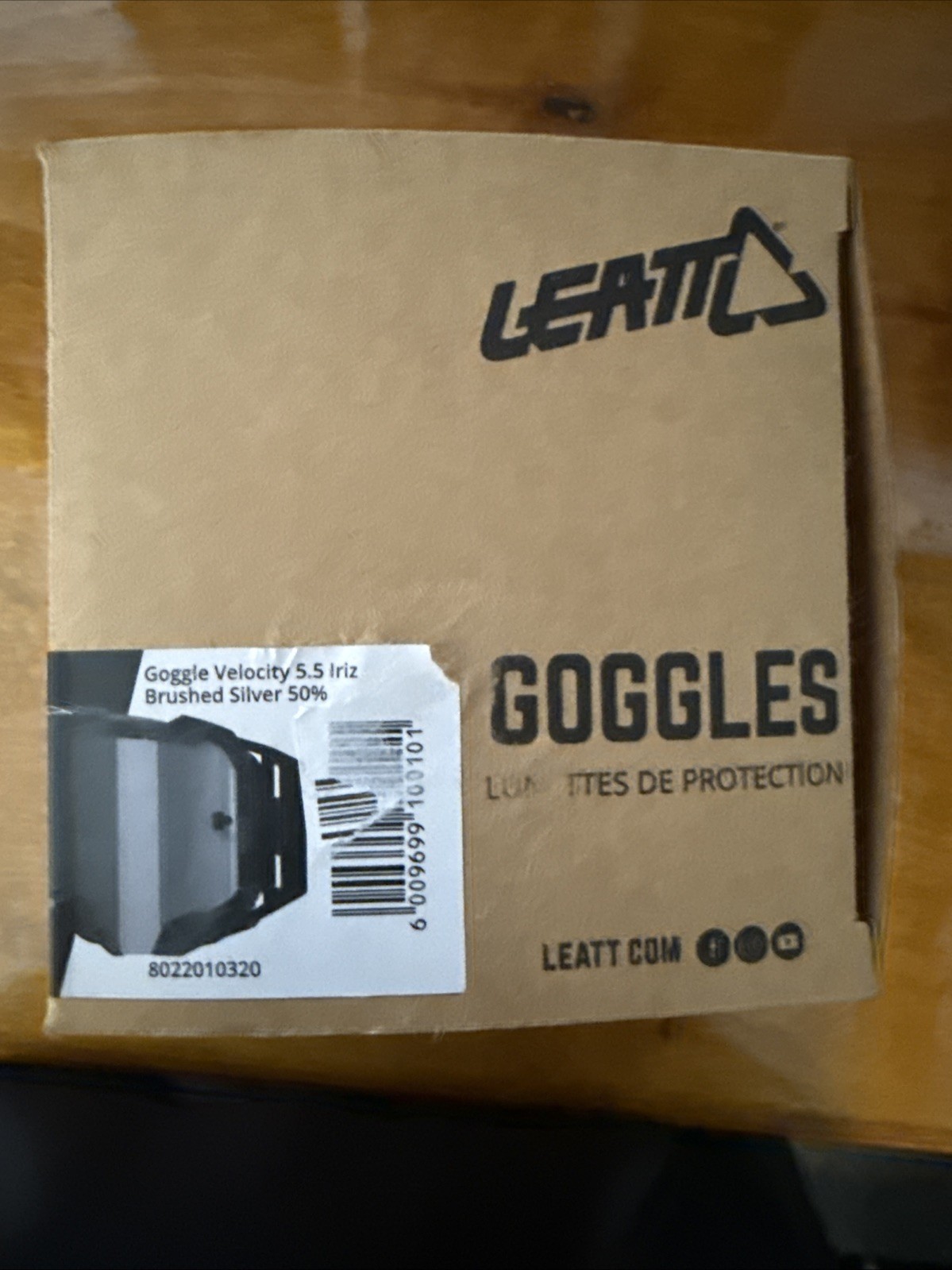 LEATT Velocity Googles, 5.5 IRIZ Brushed Silver 50%
