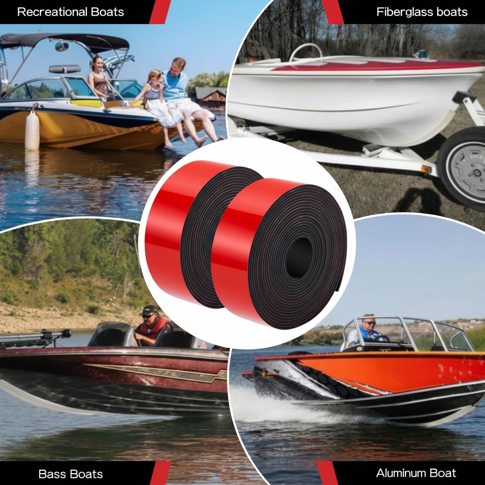 ElaraBerry 2 Pack Kayak 20ft/6.1m in length and 1.97in/5cm width, black