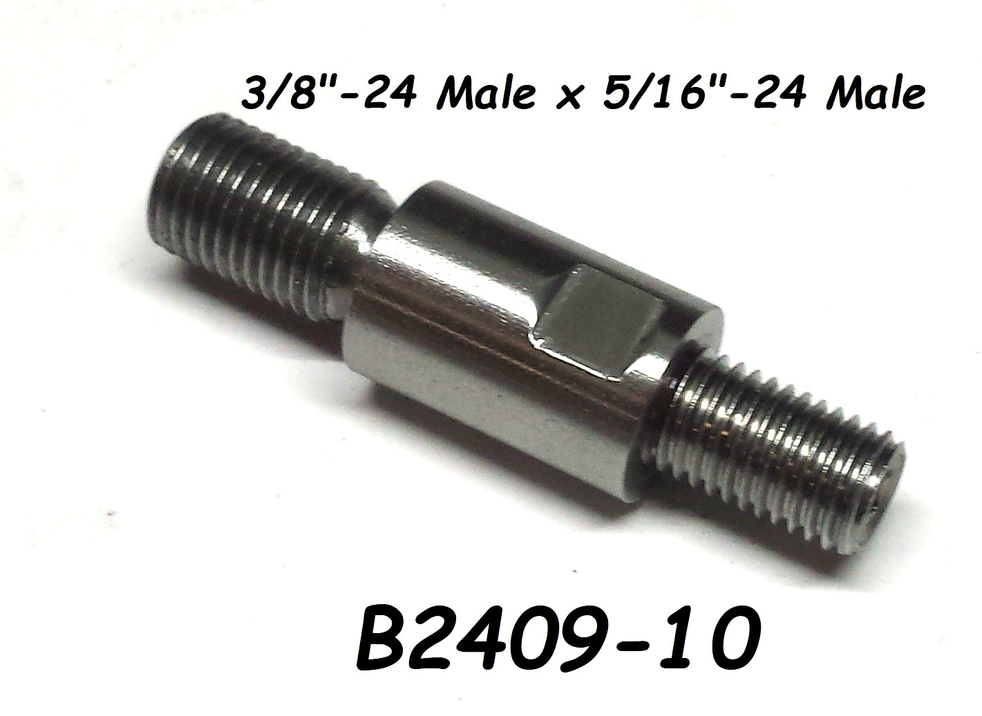 B2409-10 Adapter 3/8″-24 Male x 5/16″-24 Male Stainless polespear
