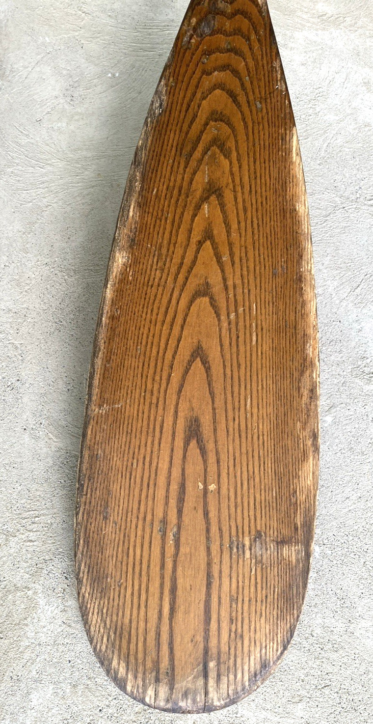 A Vintage Wooden 56″ Canoe or Kayak Paddle From Maine