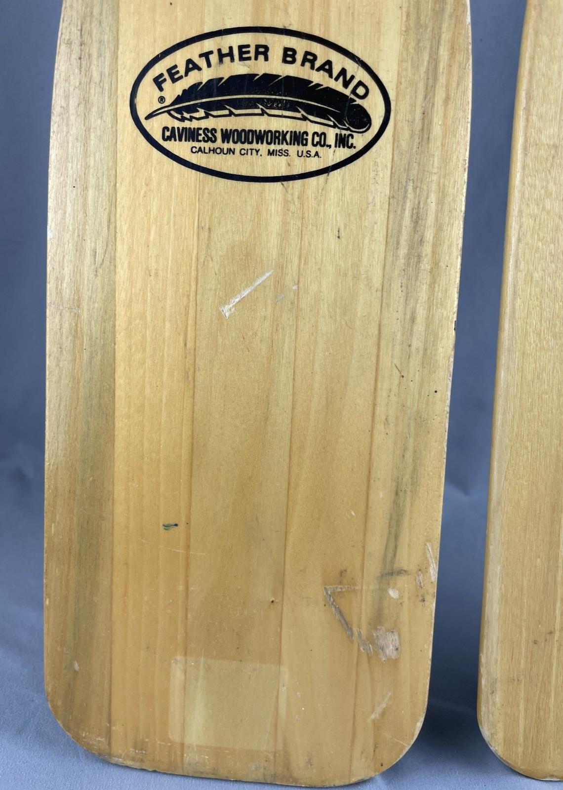 2 FEATHER BRAND 4 Foot 47″ Paddles Caviness Woodworking Co Made In USA