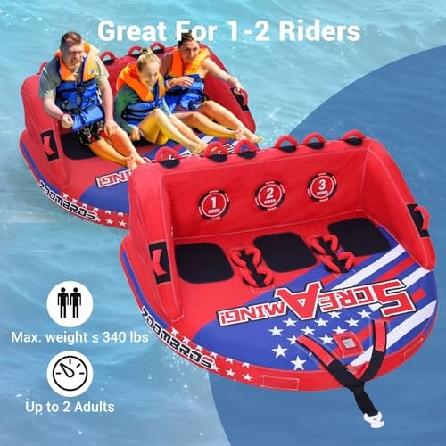 Towable Tubes for Boating 2-3 Extra Large 1-3 Persons / 2years warranty