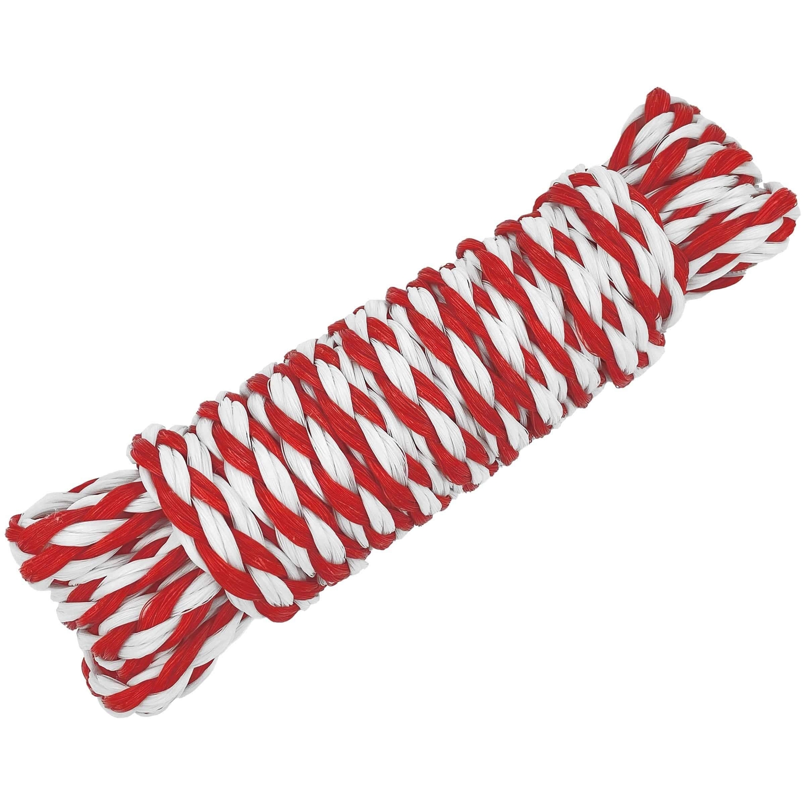Hollow Braid Polypropylene Utility Line – Red/White