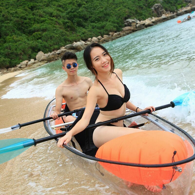 Clear Transparent 2 Person 11ft. Kayak Canoe With Colorful LED Lights NEW